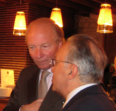 Brice Hortefeux et J.J.P. Martin à la taverne de Palerme en mars 2008